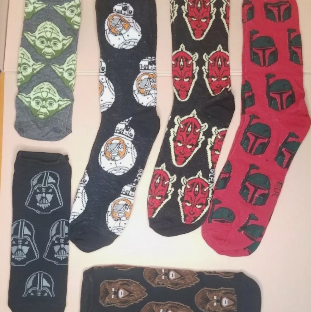6 x Adults Pairs of Star Wars Crew Socks  NWOB!!!